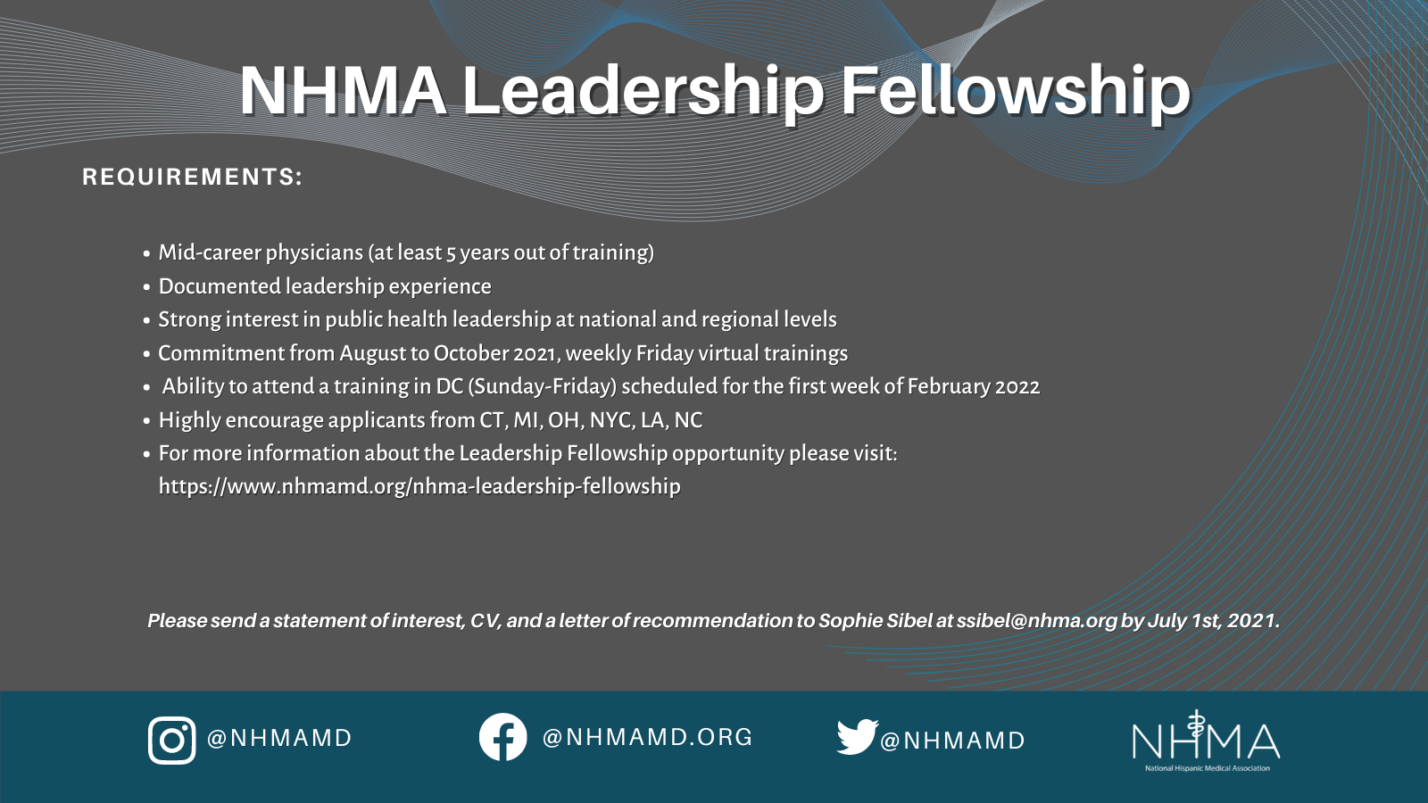 NHMA Leadership Fellowship Leadership fellowship promo graphic